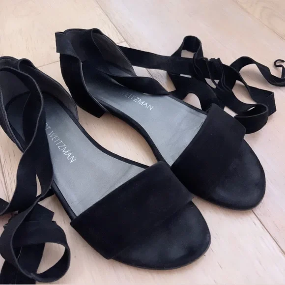 Stuart Weitzman Corbata Suede Sandals - Picture 2 of 4